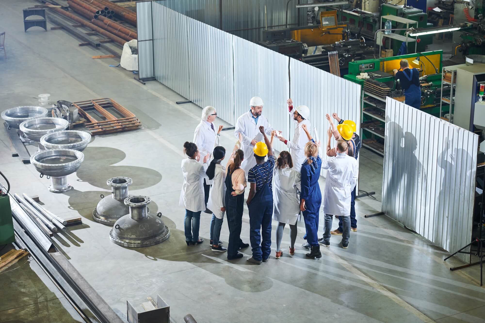 Team in factory